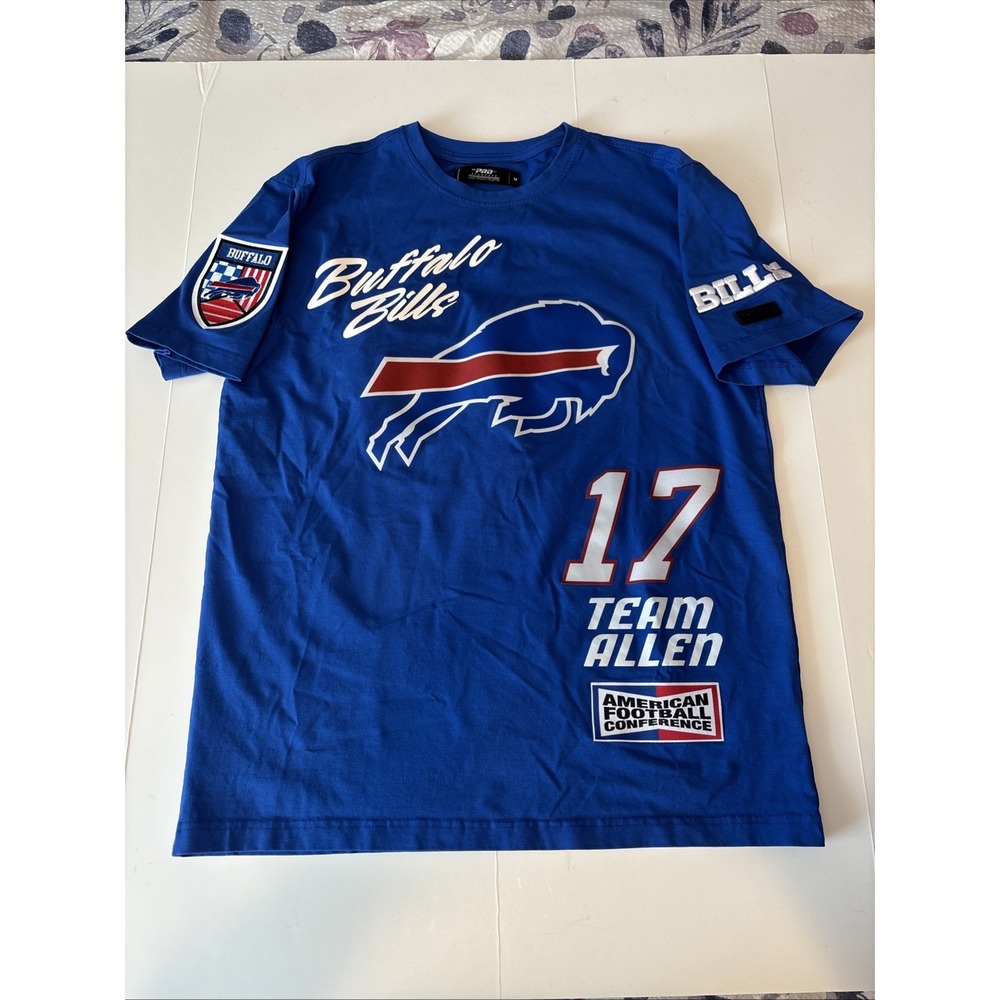 Pro Standard Buffalo Bills Josh Allen 17 Retro Style Shirt Mens Medium Blue